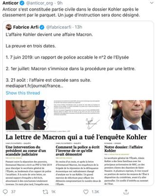 Macron corrompt la justice avec l'affaire Kohler